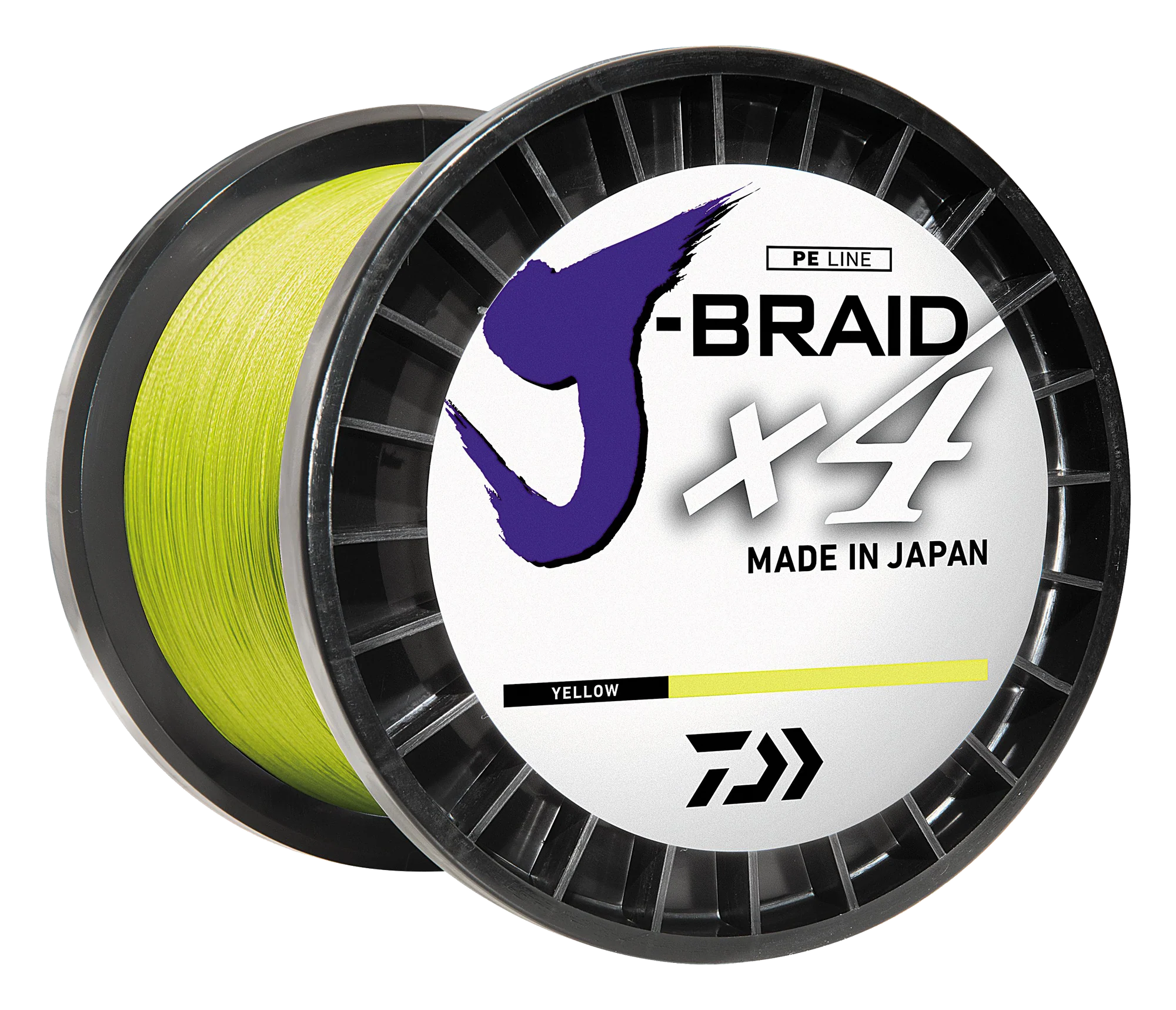 DAIWA J-BRAID x4 BRAIDED LINE - FLUORESCENT YELLOW